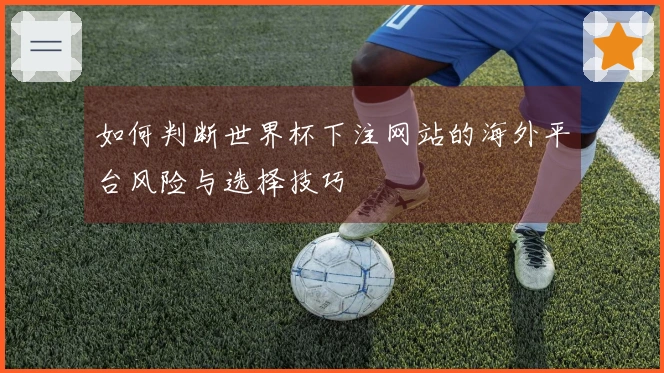 如何判断世界杯下注网站的海外平台风险与选择技巧